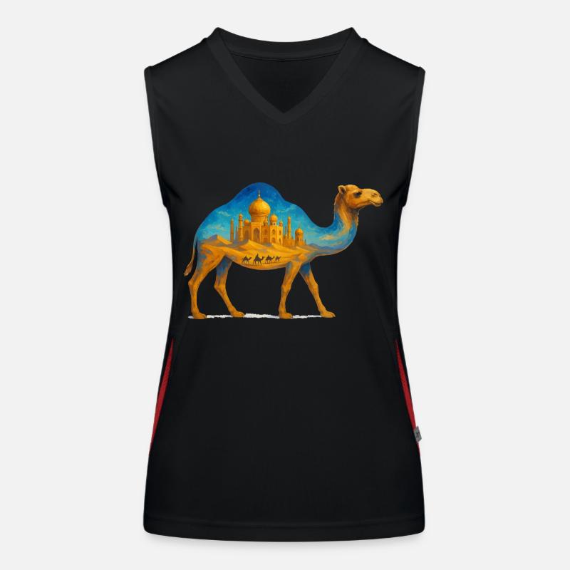 kamel wueste palast Funktionelles Kontrast-Tank Top für Frauen