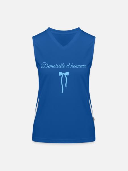 Blue Bow Bridesmaid - Women's Functional Contrast Tank Top - royal/white - Front