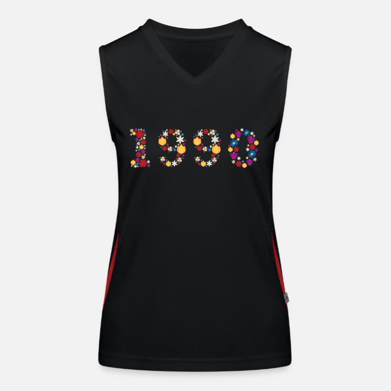 Flowers 1990 Women's Functional Contrast Tank Top