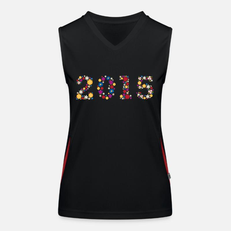 Fleurs 2015 Débardeur respirant contrasté Femme