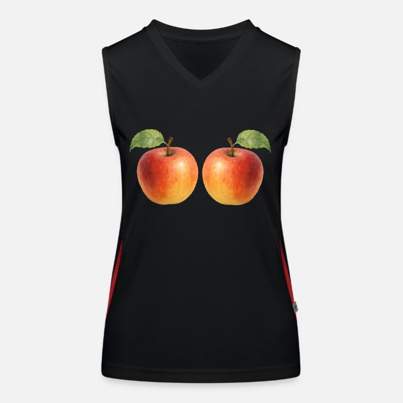 apfel 2 Funktionelles Kontrast-Tank Top für Frauen