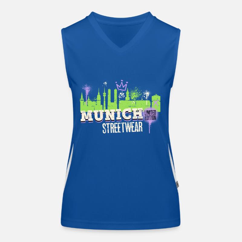 Munich Munich Skyline City Germany Graffiti Women's Functional Contrast Tank Top