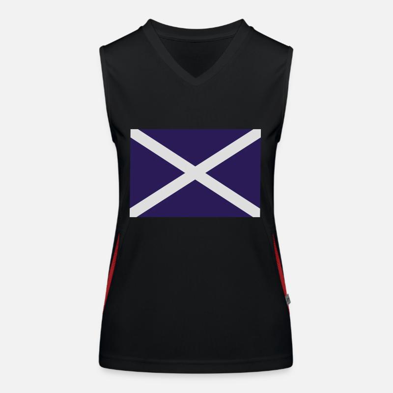 Drapeau de l'Ecosse - Ecosse Saltire Débardeur respirant contrasté Femme