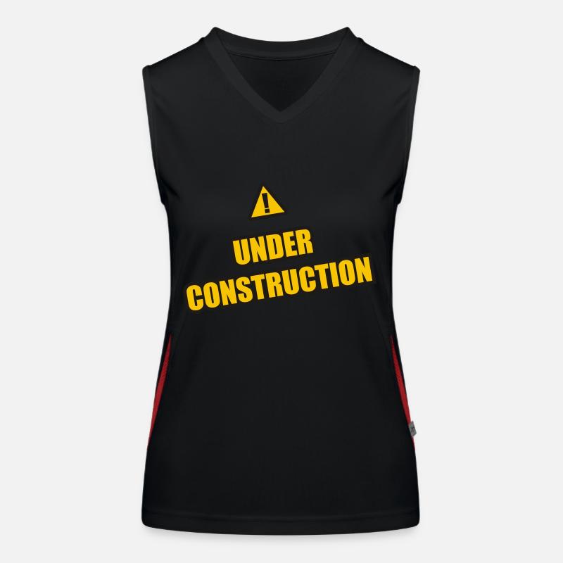 under construction Funktionelles Kontrast-Tank Top für Frauen