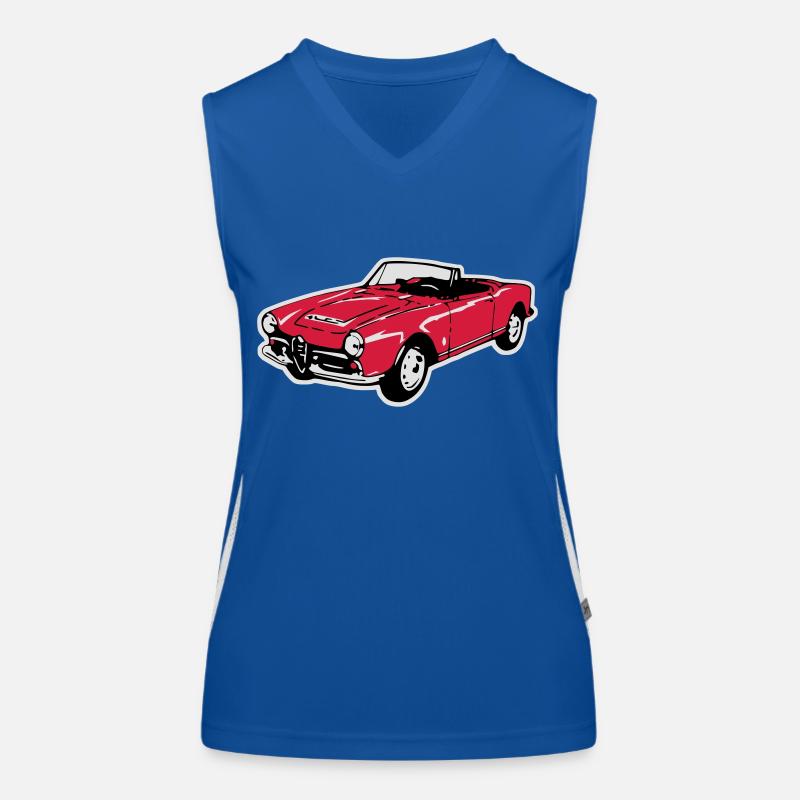 Oldtimer Cabrio (3 Col.) Funktionelles Kontrast-Tank Top für Frauen