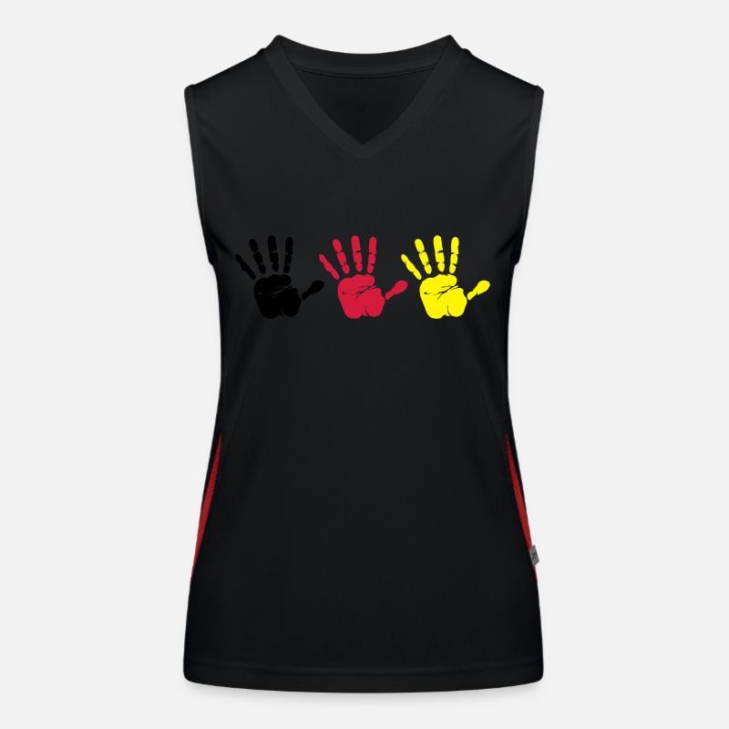 Handprint Trio Women's Functional Contrast Tank Top