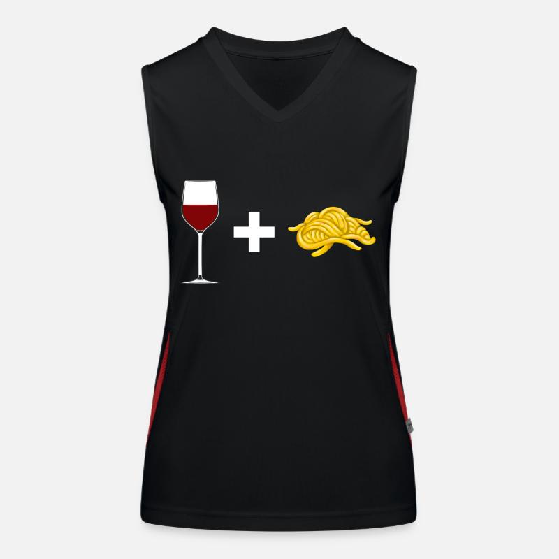 Vin Rouge Et pâtes Débardeur respirant contrasté Femme