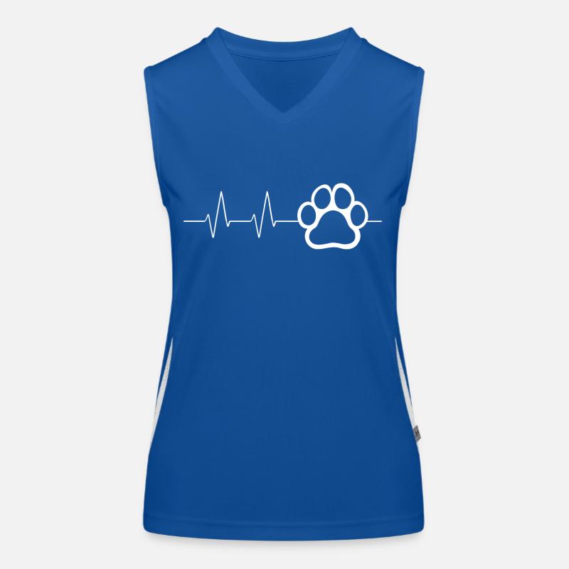 Herzschlag Pfote Funktionelles Kontrast-Tank Top für Frauen