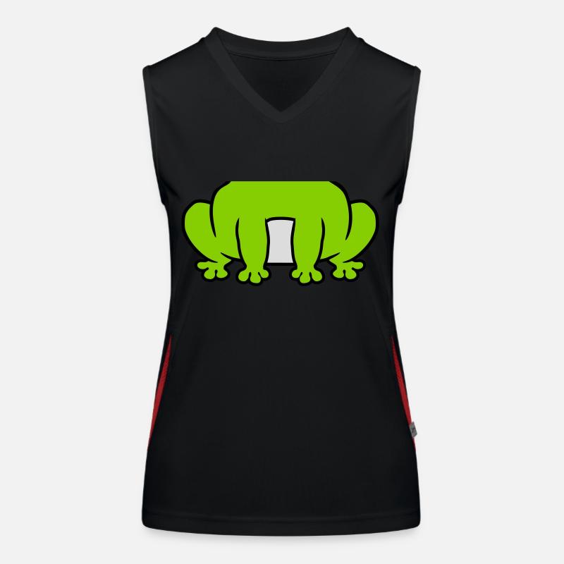 Costume small sitting frog Women's Functional Contrast Tank Top