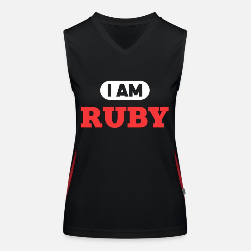 Ruby Name Saying für stolze Rubys Funktionelles Kontrast-Tank Top für Frauen