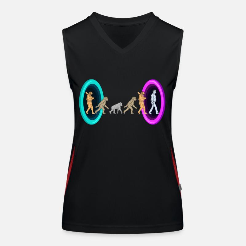 Evolution durch Portale Funktionelles Kontrast-Tank Top für Frauen