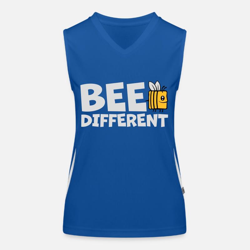 bee different saying quote Women's Functional Contrast Tank Top
