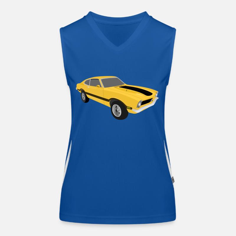 Yellow Car Women's Functional Contrast Tank Top