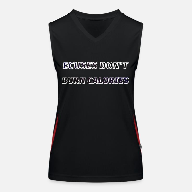 Apologies don't burn calories Women's Functional Contrast Tank Top