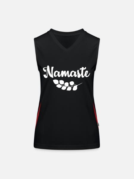 Yoga Gift for Yogis Meditation Gift Idea Om - Women's Functional Contrast Tank Top - black/red - Front