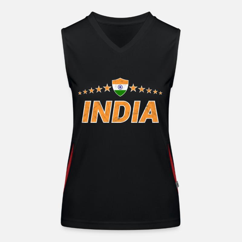 India Women's Functional Contrast Tank Top