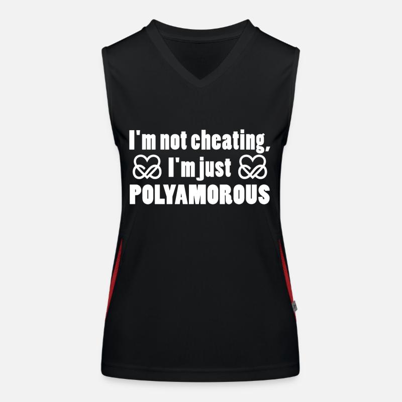 Polyamory Infinity Heart - Je suis juste polyamoureux Débardeur respirant contrasté Femme