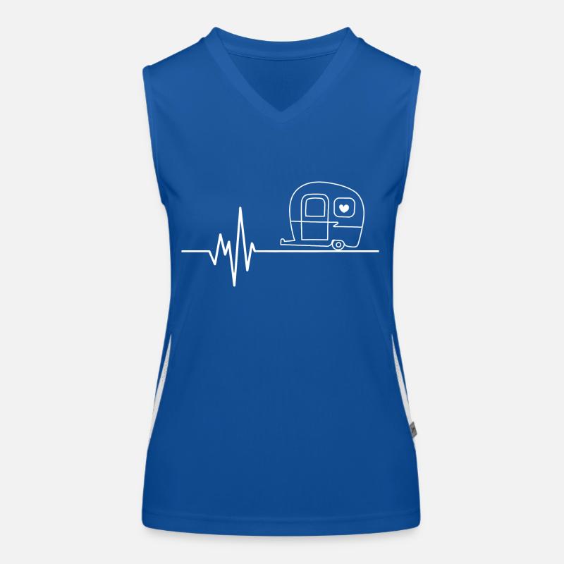 Caravan Love – Camper Heart Beats Camping Women's Functional Contrast Tank Top