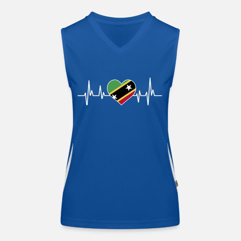 Drapeau de Saint-Kitts-et-Nevis Débardeur respirant contrasté Femme