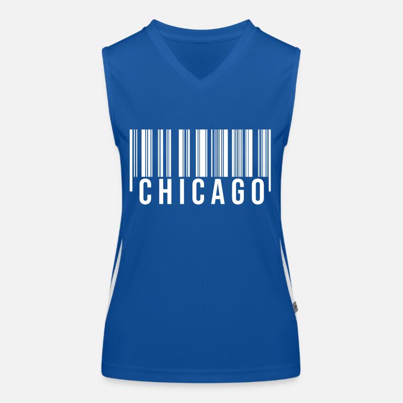 Code à barres de Chicago1 Débardeur respirant contrasté Femme