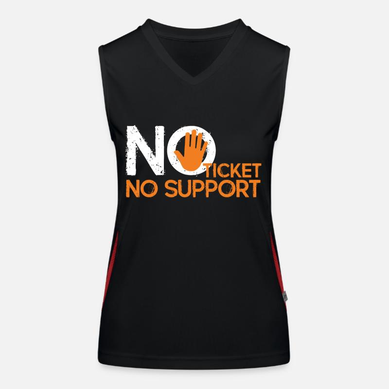 No Ticket No Support Informatiker IT Administrator Funktionelles Kontrast-Tank Top für Frauen