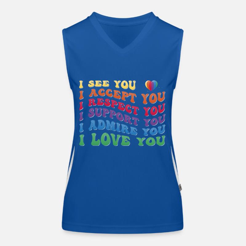 Pride - Accept Respect Support Admire Love You Women's Functional Contrast Tank Top