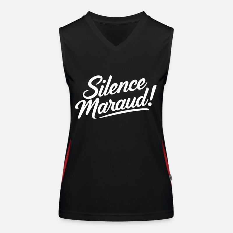 Silence maraud ! Débardeur respirant contrasté Femme