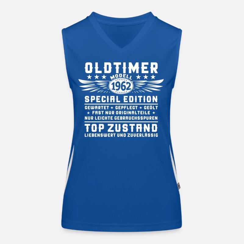 Oldtimer Jahrgang 1962 60. Geburtstag Geschenk Fun Funktionelles Kontrast-Tank Top für Frauen