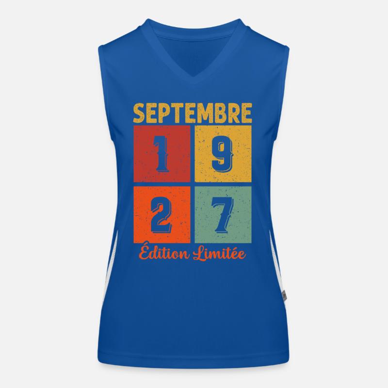 Septembre 1927 Original Idée Cadeau Anniversaire Débardeur respirant contrasté Femme