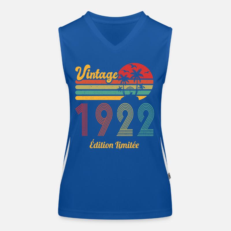 Vintage 1922 Jubiläum Geschenkidee Funktionelles Kontrast-Tank Top für Frauen