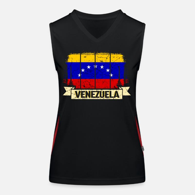 Drapeau du Venezuela Débardeur respirant contrasté Femme