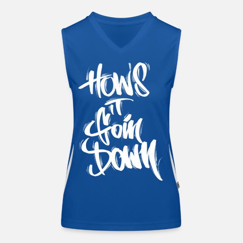 How's It Goin Down Graffiti Lettering Women's Functional Contrast Tank Top