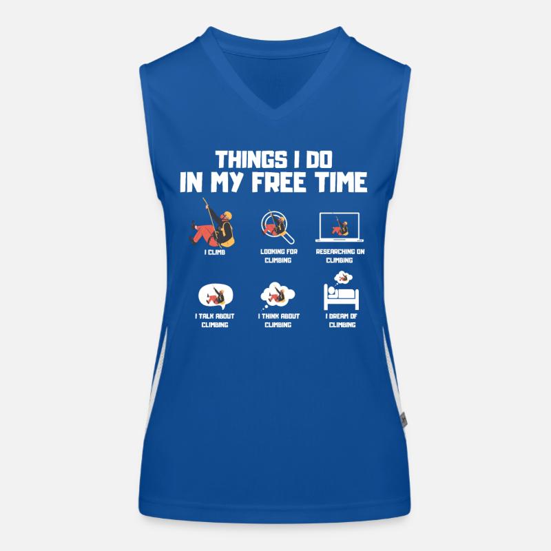 Kletterfreak Funktionelles Kontrast-Tank Top für Frauen