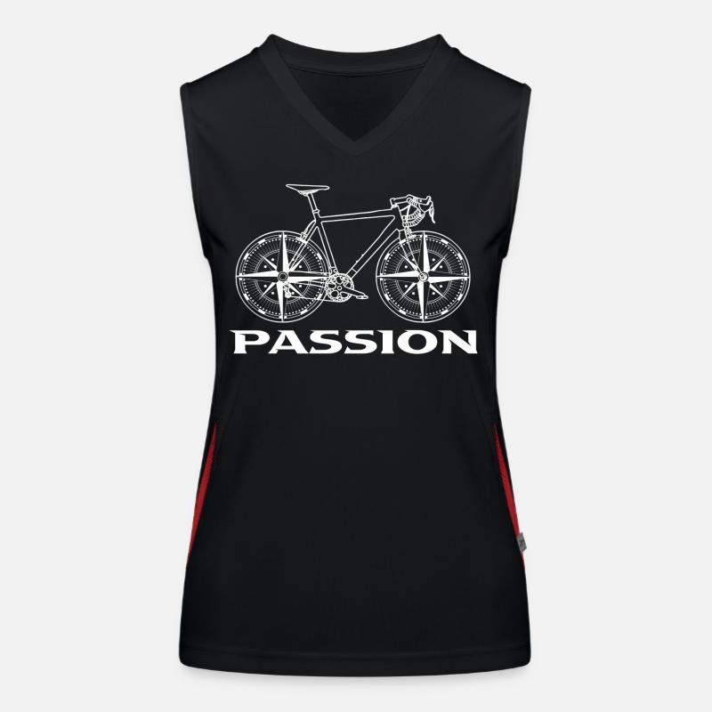 Bike - Women's Functional Contrast Tank Top - black/red