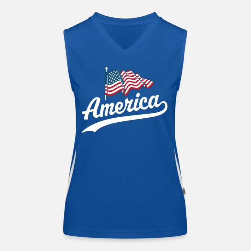 Drapeau de l’Amérique Débardeur respirant contrasté Femme