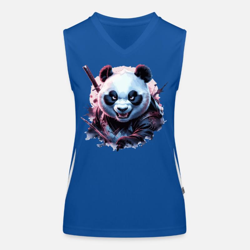 Böser Ninja Panda Funktionelles Kontrast-Tank Top für Frauen