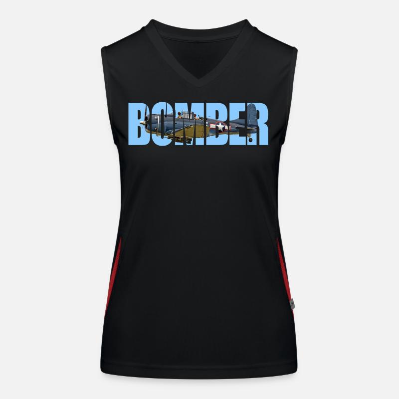 Bomber SBD Dauntless Funktionelles Kontrast-Tank Top für Frauen
