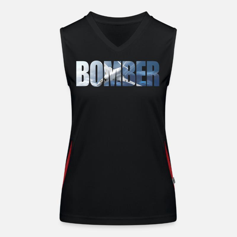 Bomber Tu-160 Funktionelles Kontrast-Tank Top für Frauen