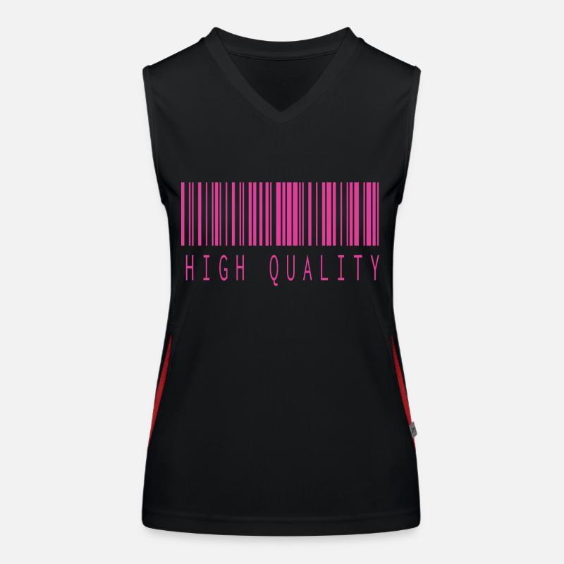 HAUTE QUALITÉ BARCODE ROSE Débardeur respirant contrasté Femme