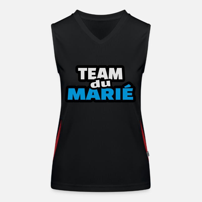 team du marié (vers.16) Débardeur respirant contrasté Femme