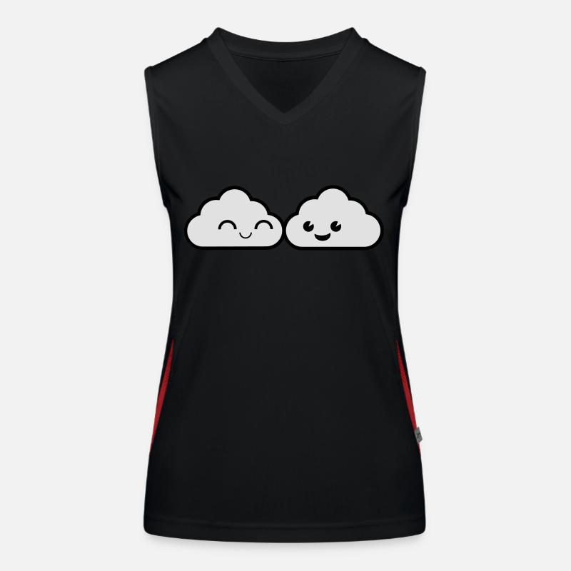 cloud_love3_f2 Débardeur respirant contrasté Femme