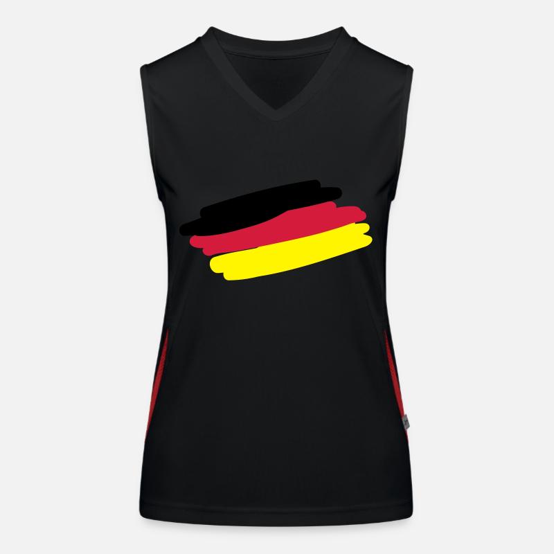 germany_flag_f3 Funktionelles Kontrast-Tank Top für Frauen