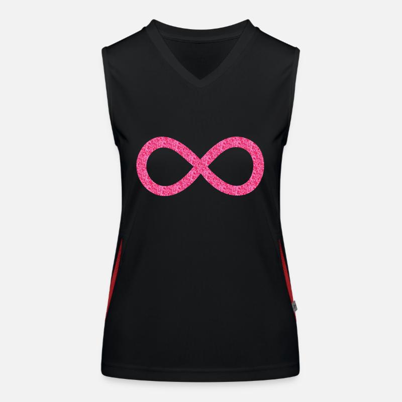 infinity glitter Women's Functional Contrast Tank Top