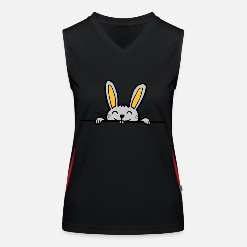 Peaux de lapin Débardeur respirant contrasté Femme