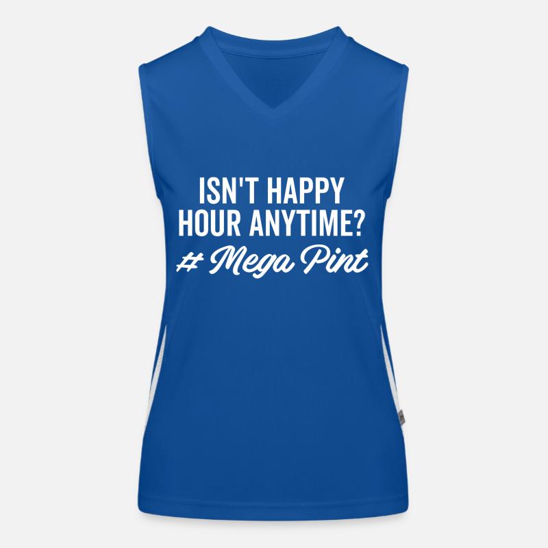 Ist nicht Happy Hour Anytime Mega Pint Funktionelles Kontrast-Tank Top für Frauen
