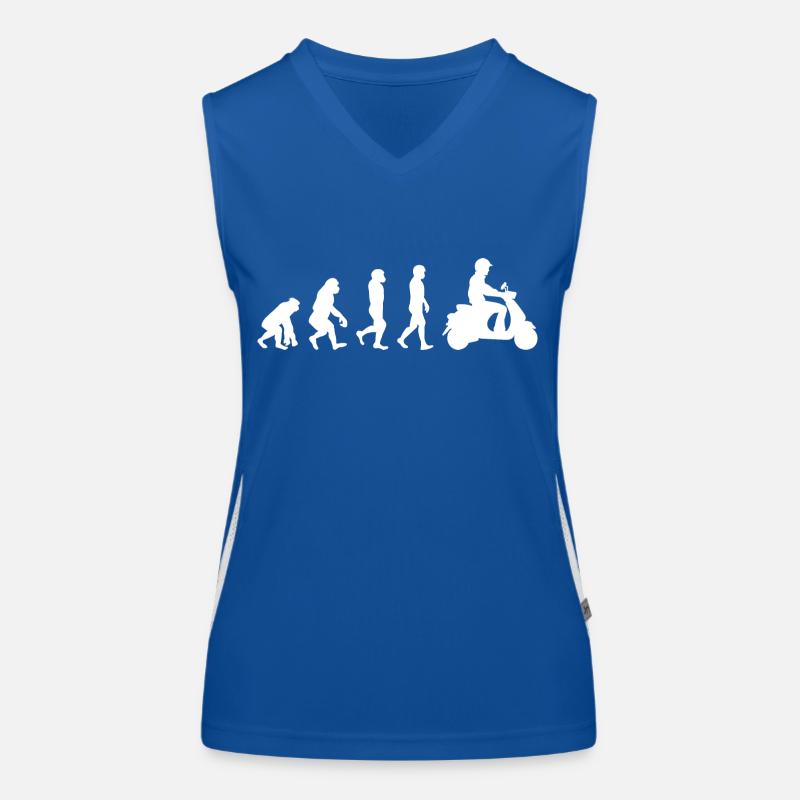 Roller Fahrer Scootering Motorrad Moped Evolution Funktionelles Kontrast-Tank Top für Frauen