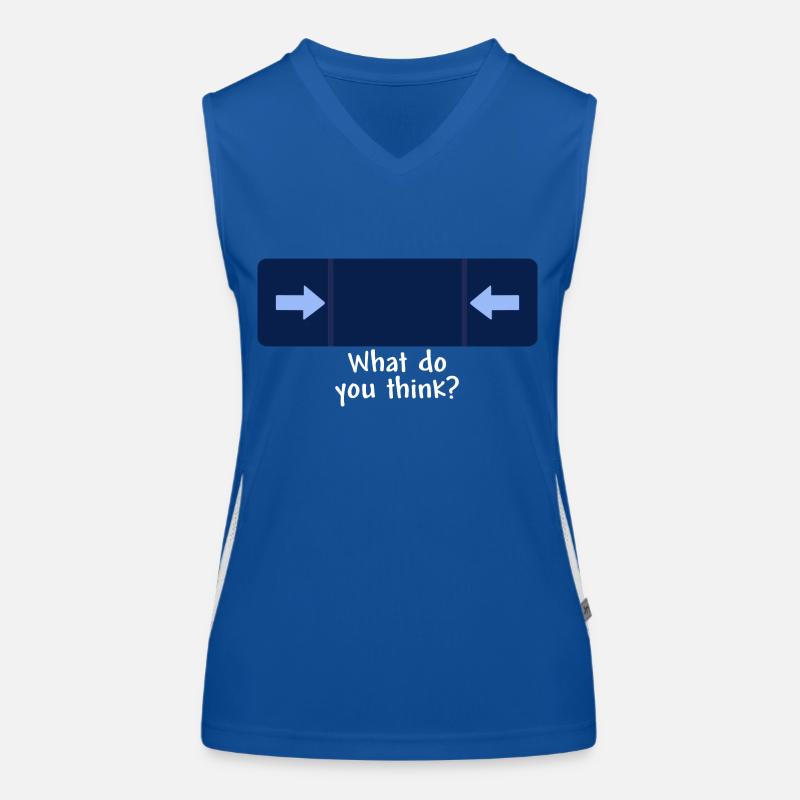 Que pensez-vous blanc Débardeur respirant contrasté Femme