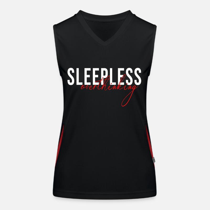 sleepless overthinking Funktionelles Kontrast-Tank Top für Frauen