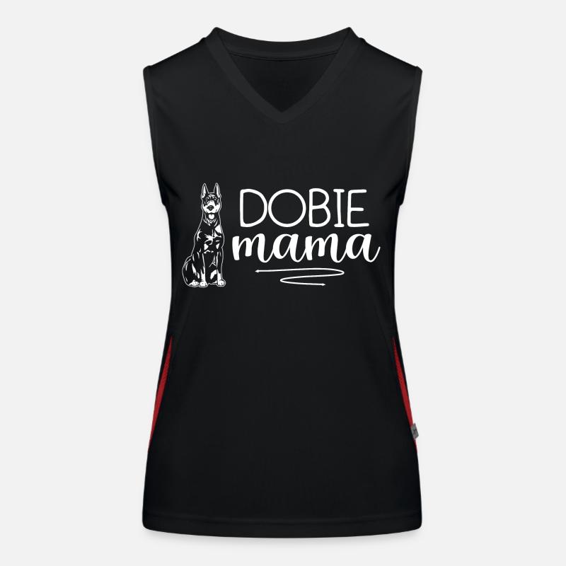 Doberman Pinscher Dog Dobie Women's Functional Contrast Tank Top