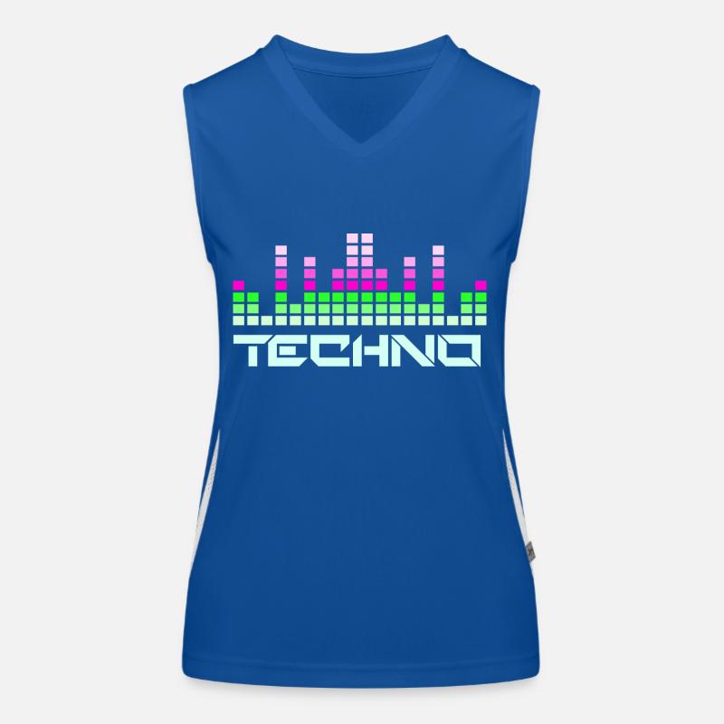 Techno music Women's Functional Contrast Tank Top